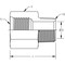 World Wide Fittings Female O-Ring Boss to Male Pipe Straight Adapter 3239X04X04 - alternate 2
